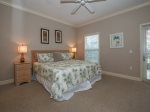 Master Bedroom with King Bed at 302 North Shore Place